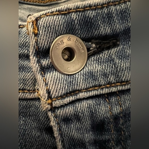 Rag & Bone 28 High Rise Skinny Ankle West Marin Classic Blue Denim Jeans - Picture 4 of 14
